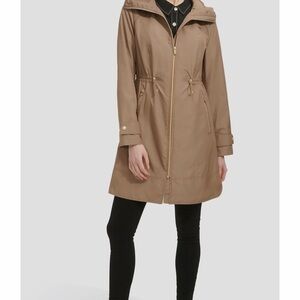 Cole Haan Travel Packable Hooded Rain Jacket NWT